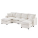 Modern U-Shape Modular Sofa, 6 Seat Chenille Sectional Couch Set With 2 Pillows Included, Freely Combinable Indoor Funiture For Living Room, Apartment, Office
