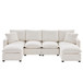 Modern U-Shape Modular Sofa, 6 Seat Chenille Sectional Couch Set With 2 Pillows Included, Freely Combinable Indoor Funiture For Living Room, Apartment, Office
