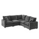 Modern L Shape Modular Sofa, 5 Seat Chenille Sectional Couch Set With 2 Pillows Included, Freely Combinable Indoor Funiture For Living Room, Apartment, Office
