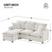 Modern Modular Sofa, 4 Seat Chenille Sectional Couch Set With 2 Pillows Included, Freely Combinable Indoor Funiture For Living Room