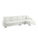 Modern Oversized Sectional Sofa, L-Shaped Luxury Couch Set With 2 Free Pillows, 5 Seat Chenille Indoor Furniture With Chaise For Living Room