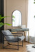 Arched Mirror With Metal Frame, Wall Mirror For Living Room Bedroom Entryway