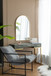 Arched Mirror With Metal Frame, Wall Mirror For Living Room Bedroom Entryway