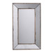 Distressed Accent Mirror, Traditional Style Framed Wall Mirror For Living Room