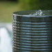 Large Modern Cylinder Ribbed Tower Water Fountain, Contemporary Outdoor Bird Bath
