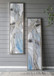Elongated Modern Abstract Oil Paintings, Wall Art For Living Room Dining Room Bedroom Office Entryway (Set of 2) - Multicolor