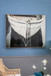 Large And Rectangular Wall Art With Frame, Wall Decor For Living Room - White / Blue