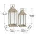 Candle Lantern Decorative, Hurricane Lantern Holder Decor For Indoor Outdoor, Home Garden Wedding - Ivory
