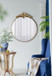Large Round Wall Mirror With Metal Frame, Circle Accent Mirror For Living Room Bedroom Entryway - Gold
