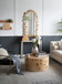 Full Length Arched Wall Mirror With en Leaf Accents Decorative Mirror For Living Room Bedroom - Gold