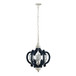 Wood Chandelier 6 Light Farmhouse Pendant Lighting Wood Hanging Light Fixture For Kitchen Living Dining Room, Bulb Not Included - Cream