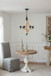 6 Light Wood Chandelier, Hanging Light Fixture With Adjustable Chain For Kitchen, Bulb Not Included - Cream