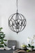 4 Light Metal Chandelier, Hanging Light Fixture With Adjustable Chain For Kitchen, Bulb Not Included - Black