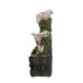 Decorative 3 Tier Tabletop Water Fountain With Fairy And LED Light, Angel Girl With Flower Design, For Indoor Tabletop And Outdoor - Pink / Green