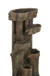 Rustic Decorative Tree Trunk 5 Tier Water Fountain, With Light And Pump, For Indoor And Outdoor - Brown