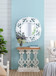 Classic Vintage Wash Console Table With Wood Top - Brown / Antique White