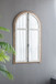 Arch Wood Wall Mirror - Brown Antique White