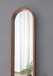 Decorative Rubber Frame Mirror With Elongated Oval Frame - Brown