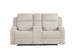 Galya - Motion Loveseat With Console - Light Gray
