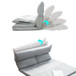 Folding Chaise Lounge Floor Sofa - Gray