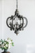 Farmhouse Chandelier, 6 Light Wood Chandelier Pendant Light Fixture With Adjustable Chain For Dining Room Living Room Entryway, Bulb Not Included