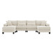 Wide Seat Modular Sectional Bed Sleeper Couch Set With Armrest Pillow 6 Seat, Free Combination Sofa With Ottomans Oversized