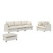 Living Room Set Modular Sectional Couch, Upholstered Sofa & Armchair & Movable Ottoman