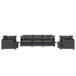 Living Room Set Modular Sectional Couch, Upholstered Sofa & Armchair & Movable Ottoman