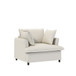 Living Room Set Modular Sectional Couch, Upholstered Sofa & Armchair & Movable Ottoman
