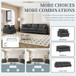 Living Room Set Modular Sectional Couch, Upholstered Sofa & Armchair & Movable Ottoman