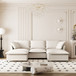 Sectional Sofa With Ottoman Cloud Couch Set With Throw Pillows, Free Combination