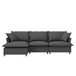 Sectional Sofa With Ottoman Cloud Couch Set With Throw Pillows, Free Combination