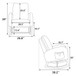 Modern Accent Rocker Armchair With Side Pocket, Upholstered High Back
