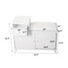 Shoe Storage Bench Cabinet With Fireproof Cushion, Double Doors And Movable Drawer For Door Entrance - White