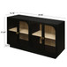 Storage Cabinet With Door For Living Room, Dining Room - Black