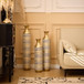 High Floor Vase Flowers Oversized Floor Vase (Set of 3) Large Metal Glazed Vases Pampas Prairie Twigs Vintage Oversized Vases Living Room Bedroom Family Farmhouse - Blue / Gold
