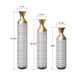High Floor Vase Flowers Oversized Floor Vase (Set of 3) Large Metal Glazed Vases Pampas Prairie Twigs Vintage Oversized Vases Living Room Bedroom Family Farmhouse - Blue / Gold