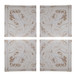 Distressed Wooden Square Wall Panels (Set of 4) - White