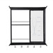 Floating Wine Bar Shelf With Glass Holder And Display Shelves - Black
