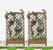 Raised Garden Bed With Trellis 2 Pack, Outdoor Planter Box & Plant Stand With Climbing Racks - Brown