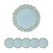 Plastic Charger Plate (Set of 6) - Blue / Gold