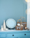 Plastic Charger Plate (Set of 6) - Blue / Gold