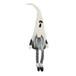 Sitting Gnome With Ghost Hat, For Halloween Decor - Black White