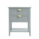 2 Drawer Side Table, American Style, End Table, Suitable For Bedroom, Living Room, Study