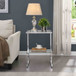 2 Tier Acrylic Glass End Table For Living Room