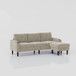 3 Seater Convertible Combination L Shaped Sofa With Footstools With Storage
