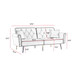 Velvet Tufted Sofa Couch With 2 Pillows And Nailhead Trim