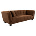 Mid-Century Modern Style Sofa With Velvet Fabric And Solid Wood Feet For 2 People