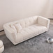 Mid-Century Modern Style Sofa With Velvet Fabric And Solid Wood Feet For 2 People