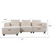 Mid-Century Modern 3 Seater Sofa With Recliner
